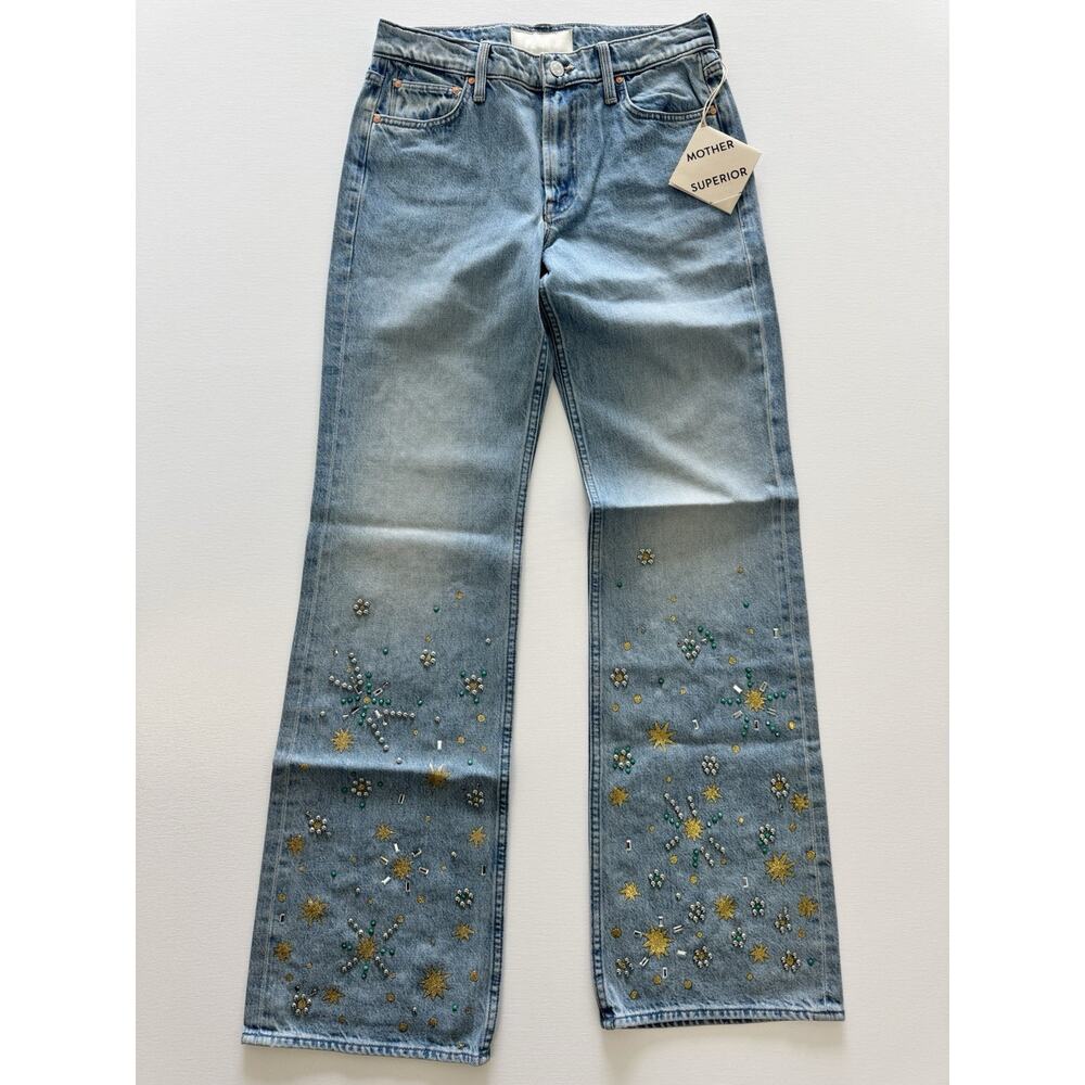 Mother The Bookie Heel in Righteous Gemstone Jeans 26 NWT